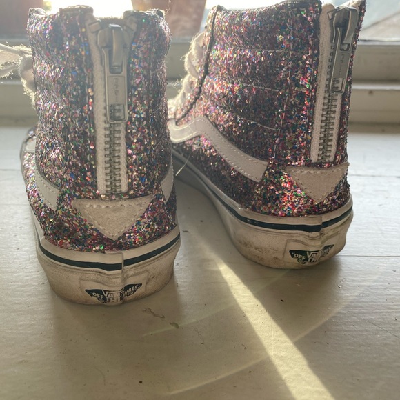Vans Shoes Vans Sk8hi Chunky Pink Glitter Shoes Poshmark
